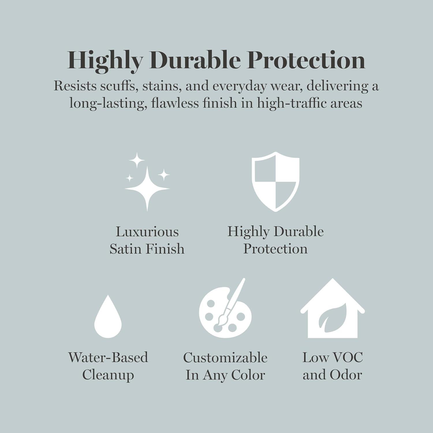 imageMartha by Martha Stewart Interior Paint ECO Satin Enamel 10L Bedford GrayPorch Ceiling Blue