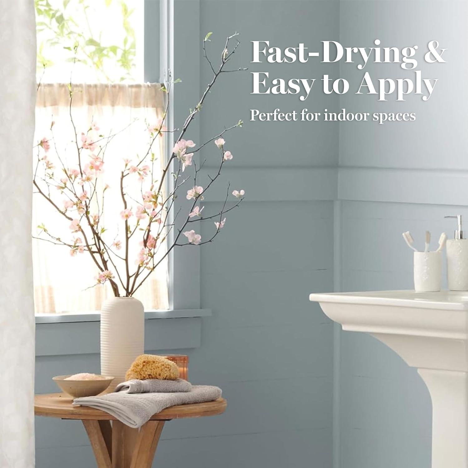 imageMartha by Martha Stewart Interior Paint ECO Satin Enamel 10L Bedford GrayPorch Ceiling Blue