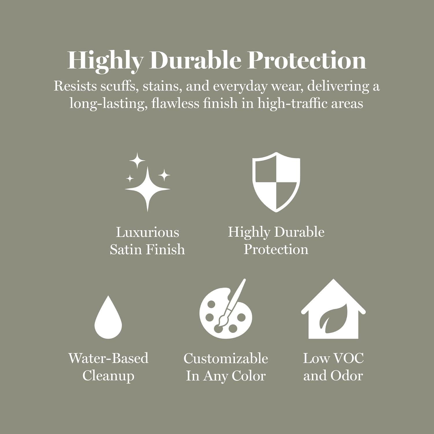 imageMartha by Martha Stewart Interior Paint ECO Satin Enamel 10L Bedford GrayQuaking Aspen Green