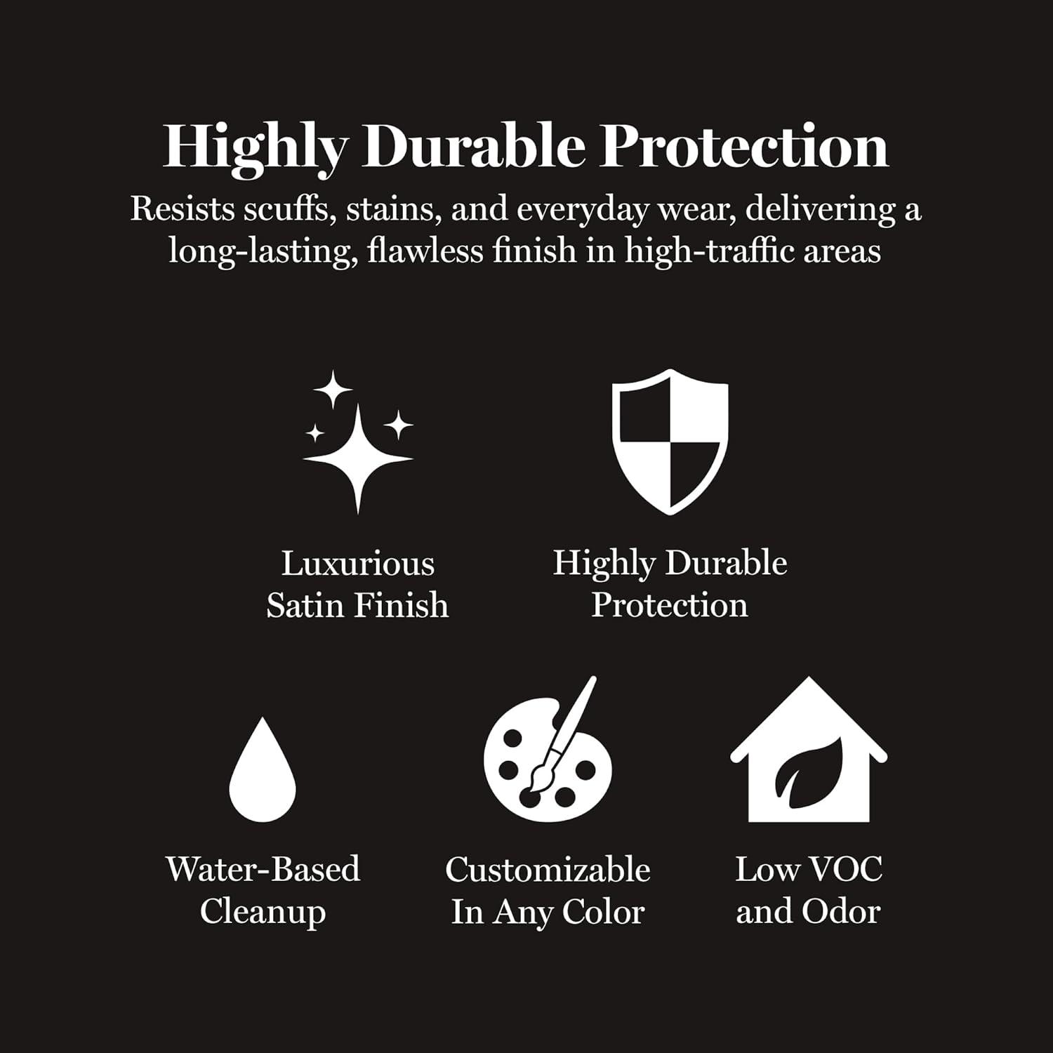 imageMartha by Martha Stewart Interior Paint ECO Satin Enamel 10L Bedford GraySilhouette Black