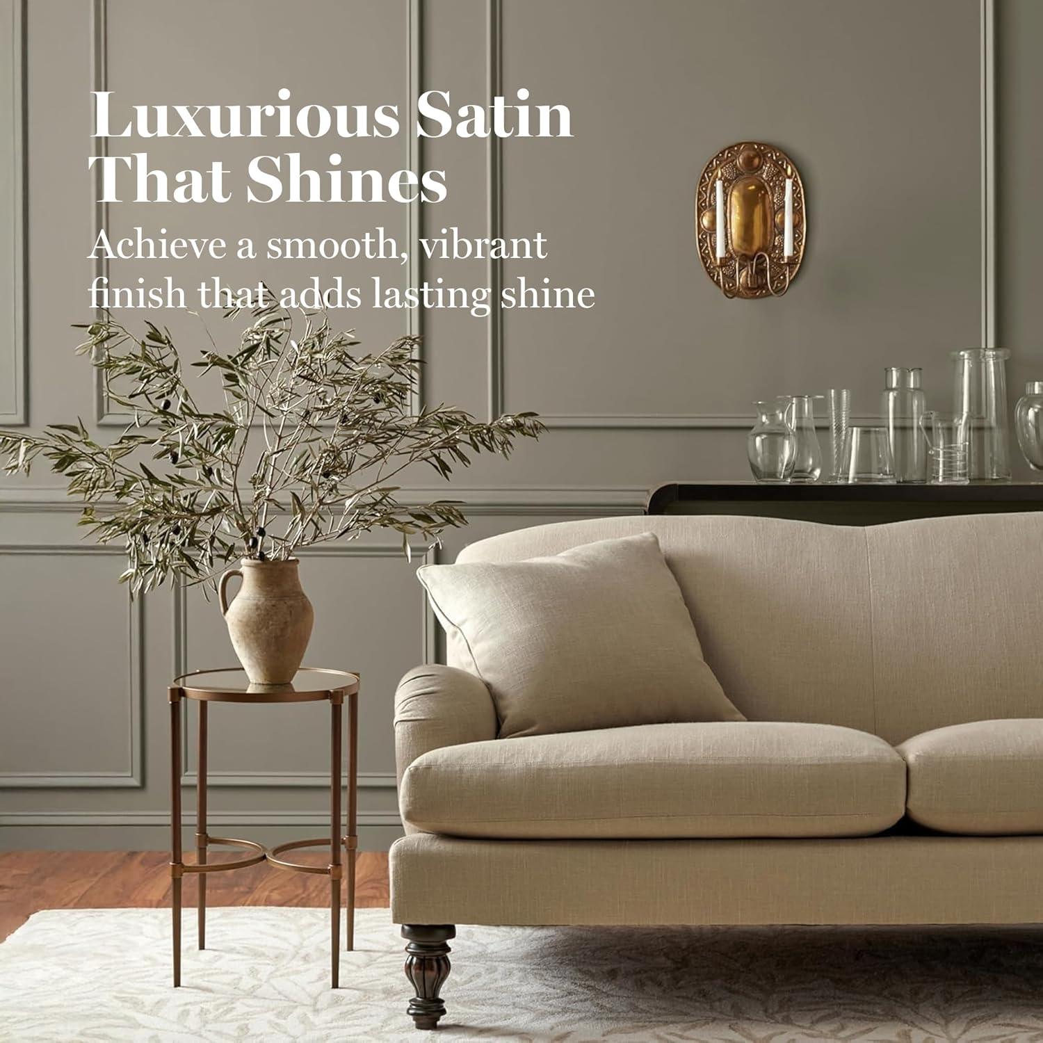 imageMartha by Martha Stewart Interior Paint ECO Satin Enamel 10L Bedford GrayTadpole Green