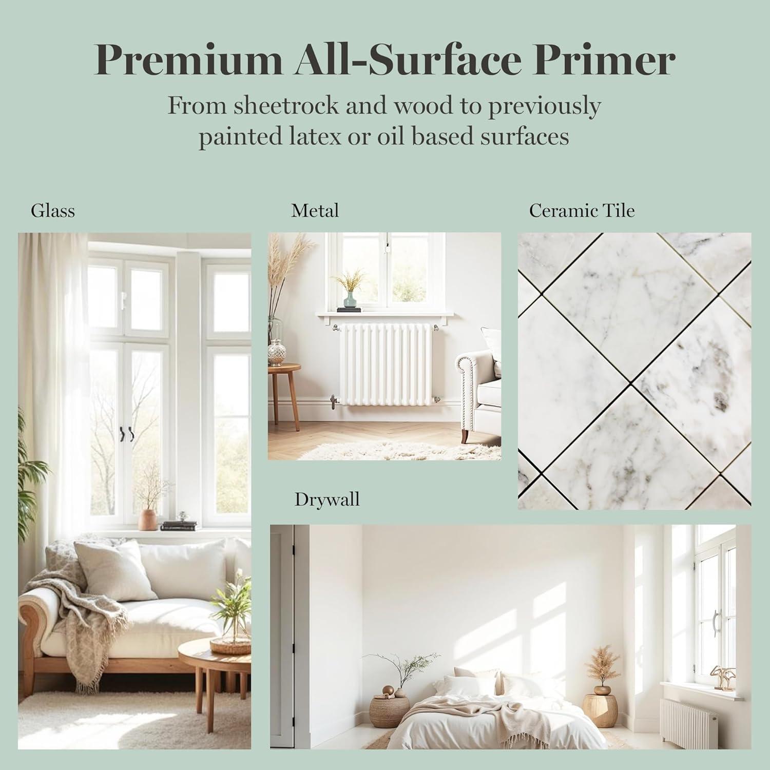 imageMartha by Martha Stewart Interior Paint Eurolux Universal Primer 10L Gypsy Moth PinkBatter Bowl Green