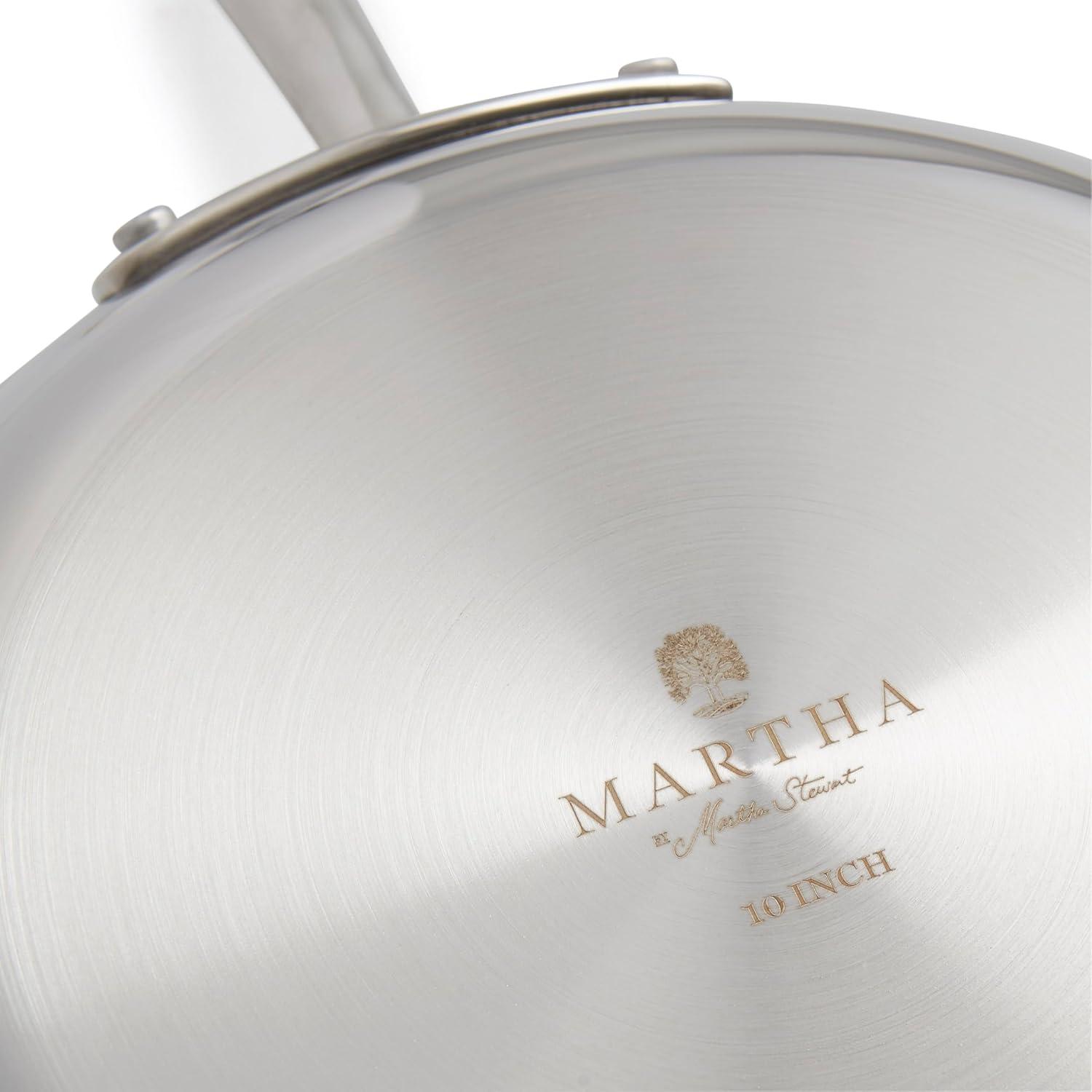 imageMartha by Martha Stewart Triply Stainless Steel 16quot Roasting Pan wFlat RackStainless w Ceramic Interior