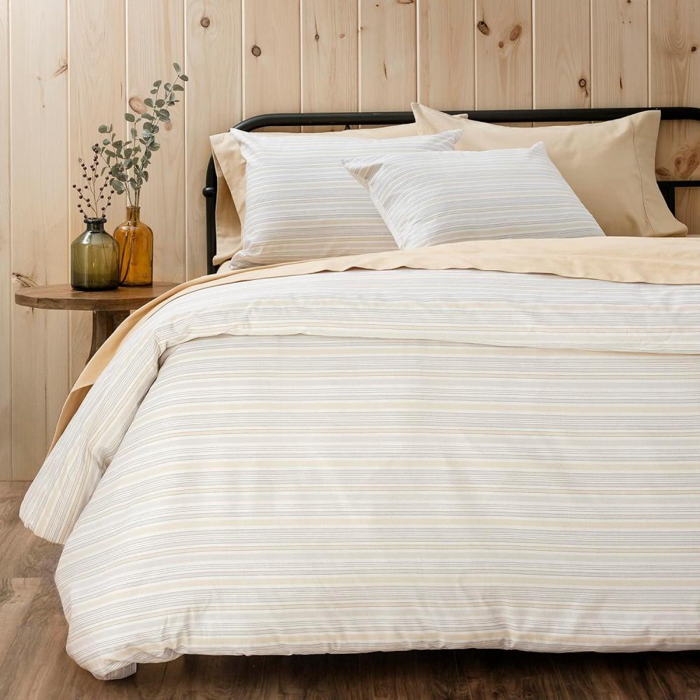 imageMARTHA STEWART Natalie King Size Duvet 3 Piece Set1 Duvet Cover 2 Pillow Shams Crinkle Velvet Texture Soft ampamp Royal Machine Wash 104quotx92quot with Button Closure ChampagneGrey Oat