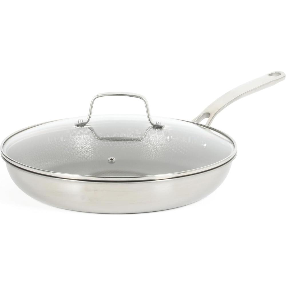 imageMartha Stewart 12 Piece Heavy Gauge Aluminum Hard Anodized Premium Nonstick Cookware Set Induction Safe Copper wBlack InteriorTriply Stainless 12 Pan