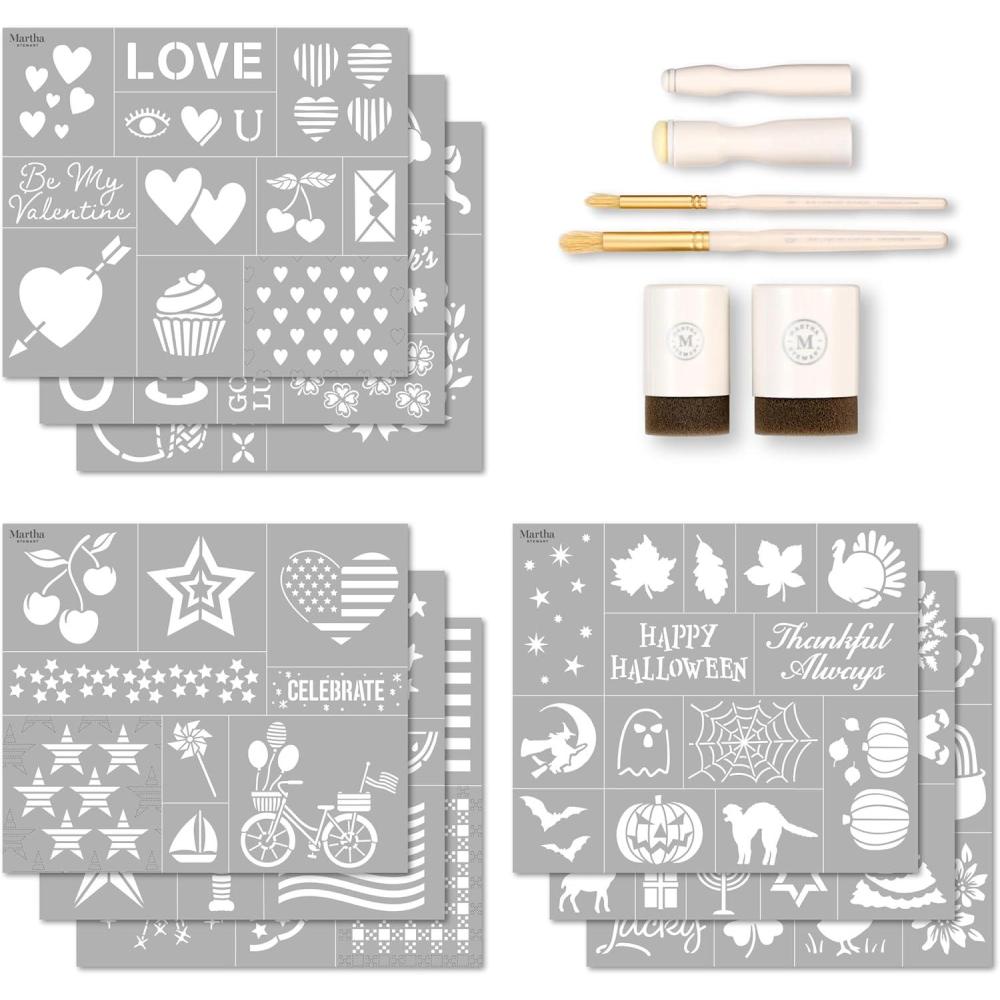 imageMartha Stewart 15 Pc Stencil Kit Celebration