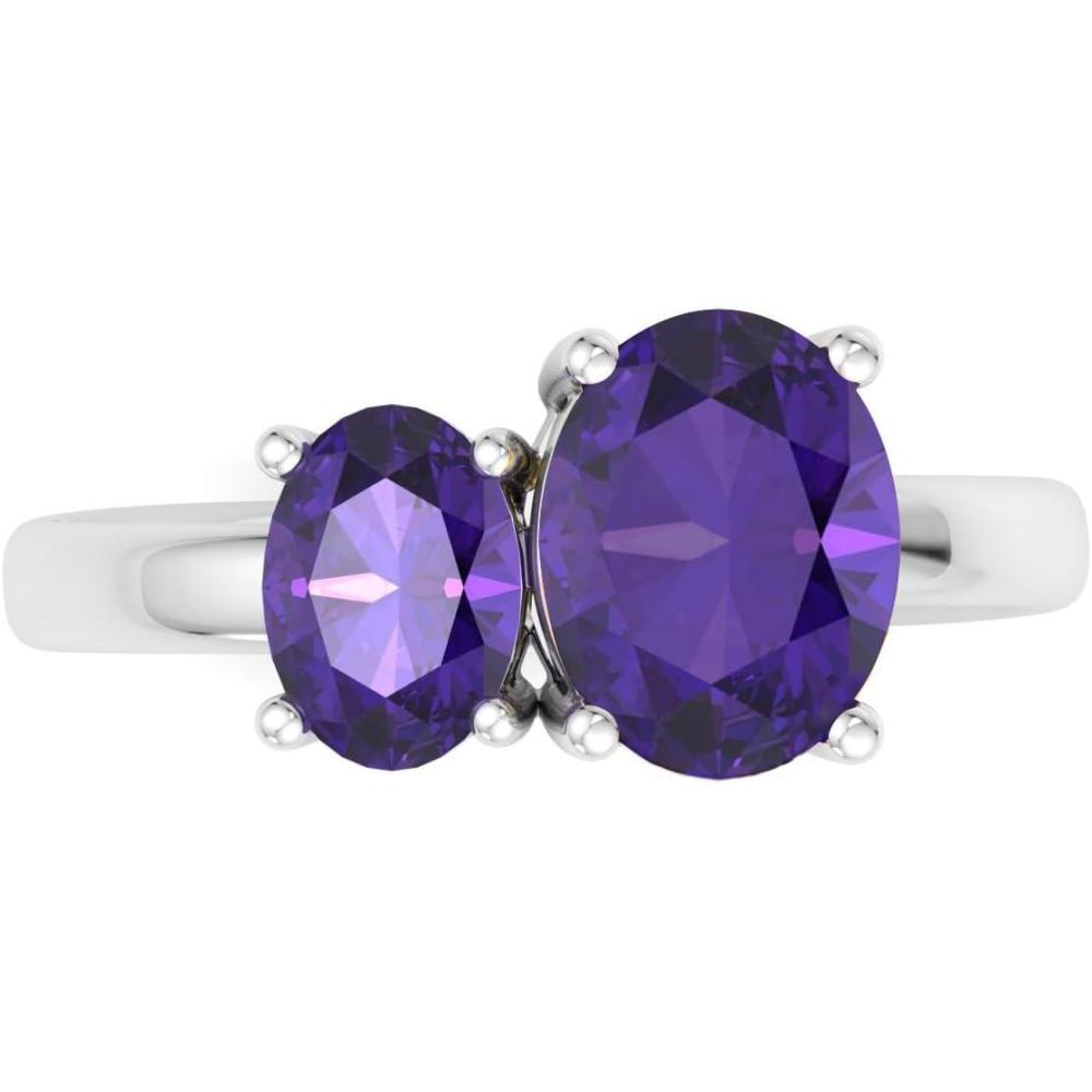 imageMartha Stewart 2 34 Carat Two Stone Gemstone Ring For Women in Sterling Silver Gemstone Jewelry For WomenOption 8