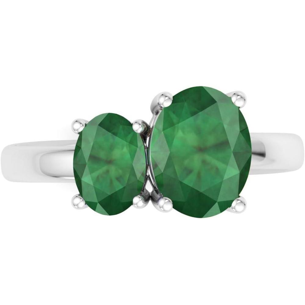 imageMartha Stewart 2 34 Carat Two Stone Gemstone Ring For Women in Sterling Silver Gemstone Jewelry For WomenOption 9