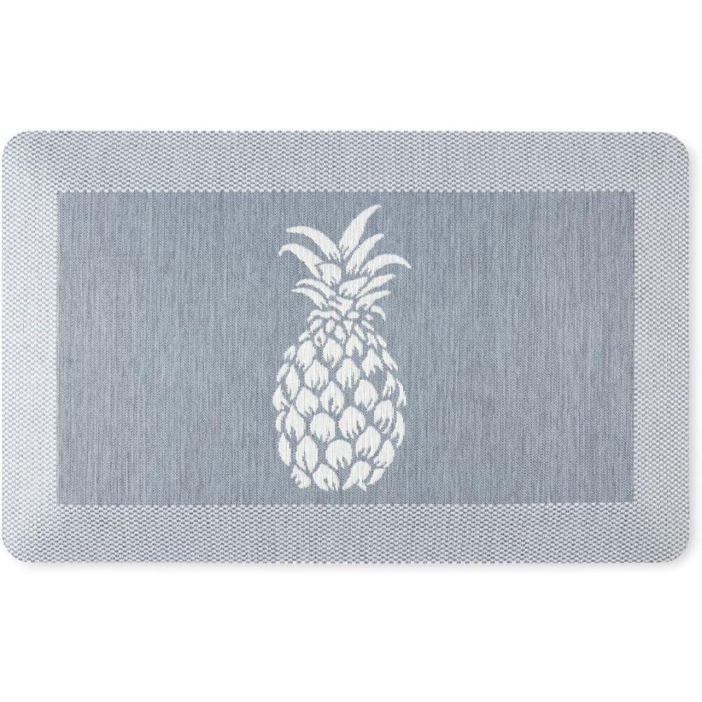 imageMartha Stewart Aloha Modern Pineapple AntiFatigue AirInfused Kitchen Mat Blue 196quotx39quotBlue