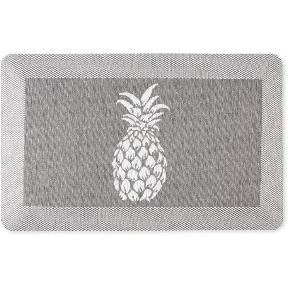 imageMartha Stewart Aloha Modern Pineapple AntiFatigue AirInfused Kitchen Mat Blue 196quotx39quotGrey