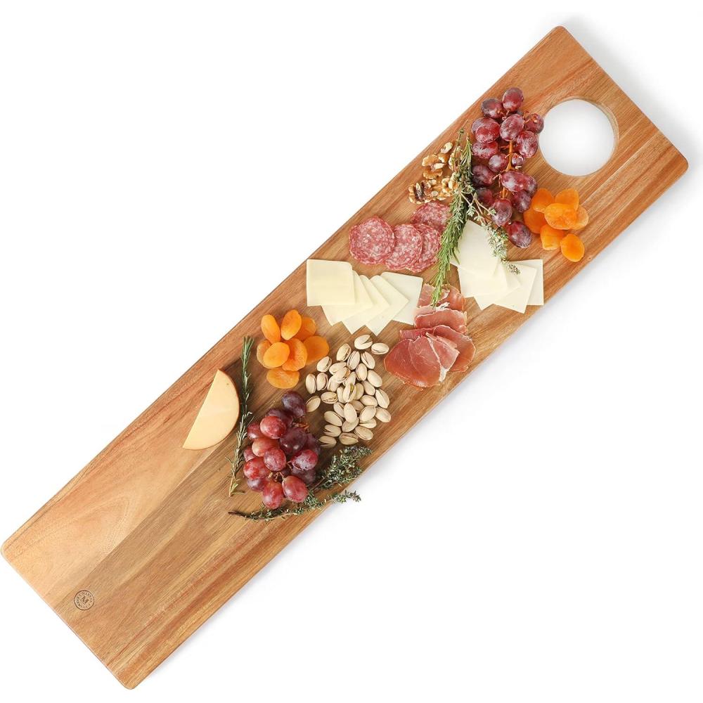 imageMartha Stewart Charcot 315 X 8 Large Charcuterie Serving Board  Rectangular  Acacia Wood