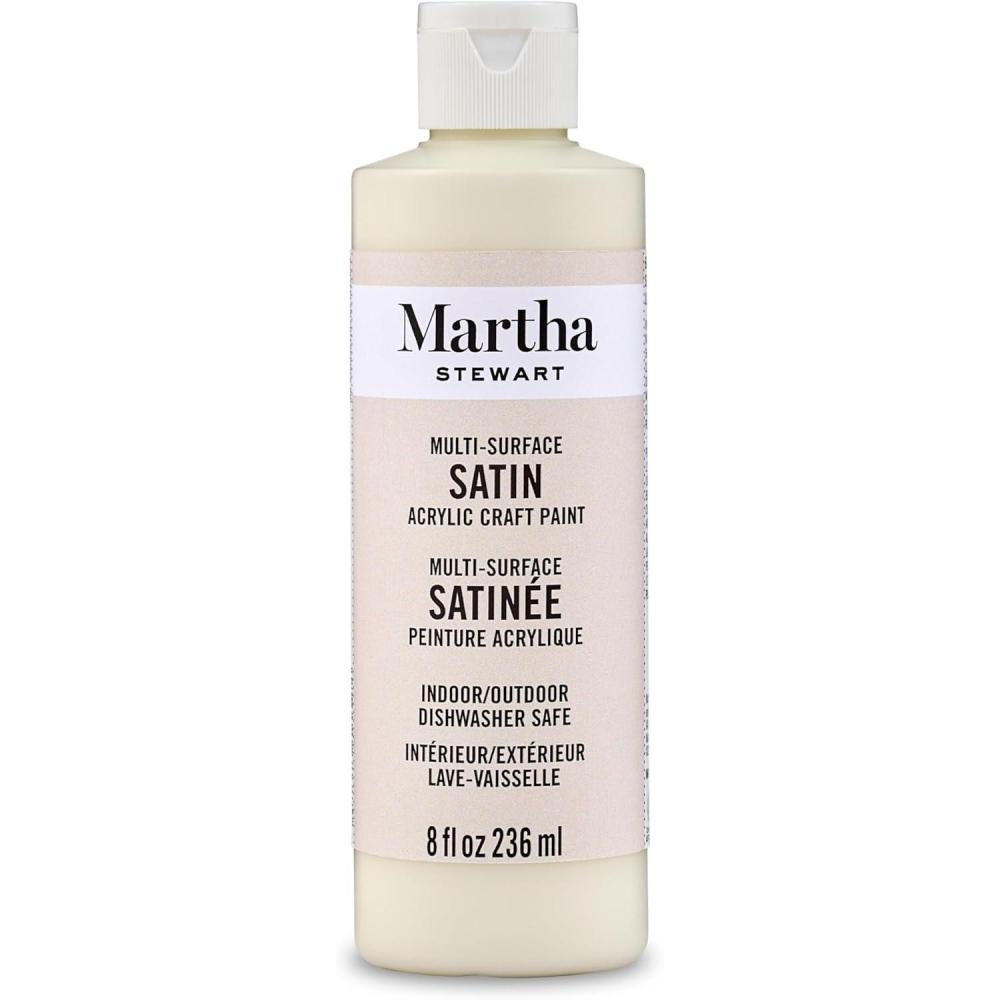 imageMartha Stewart Craft Paint Rose Gold 8 fl oz Premium Metallic Finish Paint Perfect For Easy To Apply DIY Arts And Crafts 68702Summer Linen