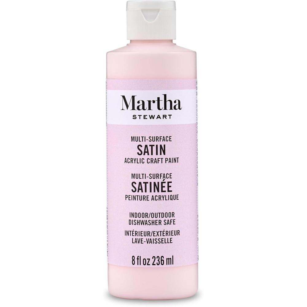 imageMartha Stewart Craft Paint Slate Gray 8 fl oz Premium Satin Finish Paint Perfect For Easy To Apply DIY Arts And Crafts 68693Ballet Slipper