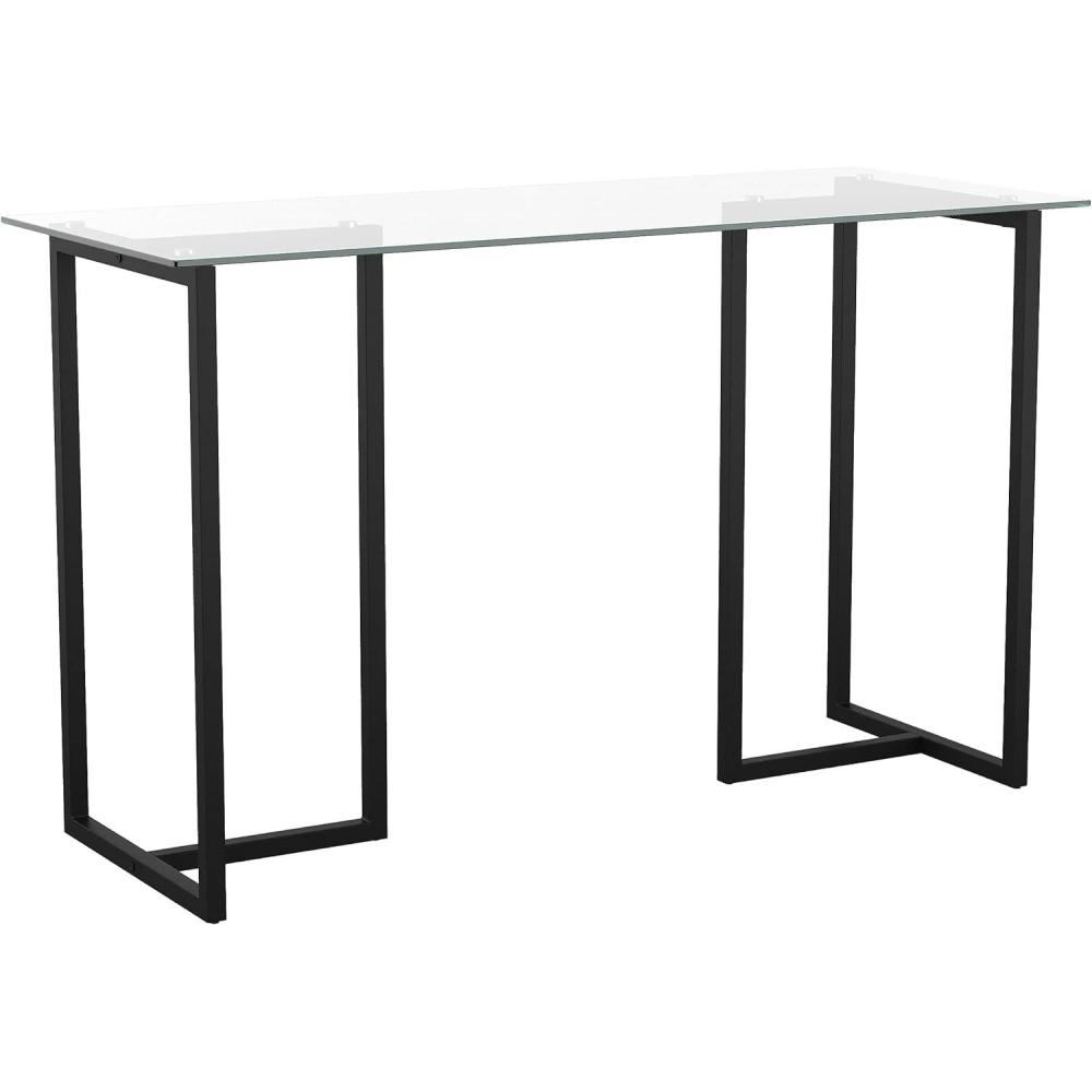 imageMartha Stewart Eli Home Office Desk with Glass Top and Steel Frame Oil Rubbed BronzeClear TopOil Rubbed Bronze Frame