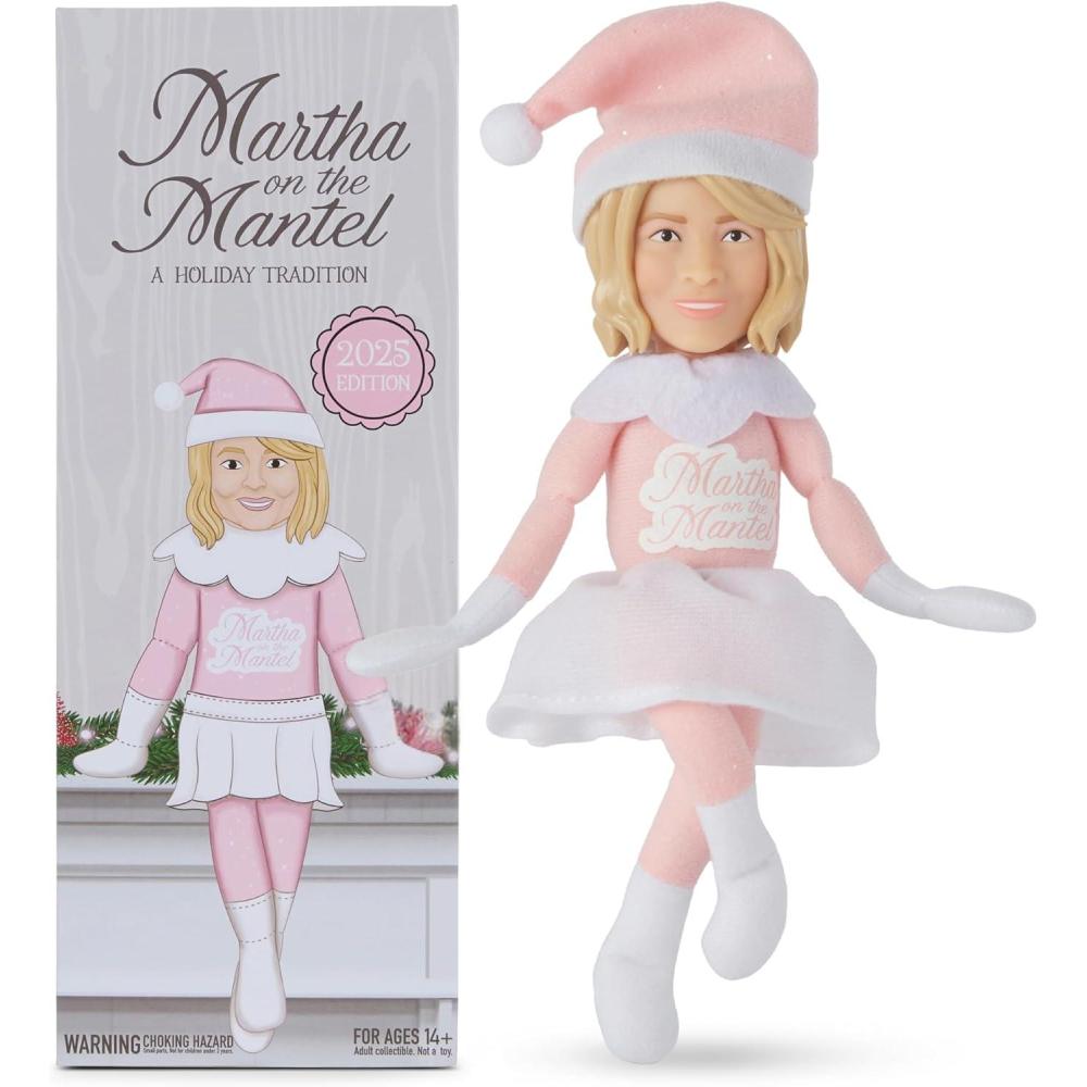 imageMartha Stewart Expansion Pack Plush Robe and Sleep Mask for Martha on the Mantel Elf Funny Holiday Gift Secret Santa Collectible White Elephant Stocking Stuffer GiftPink 2025