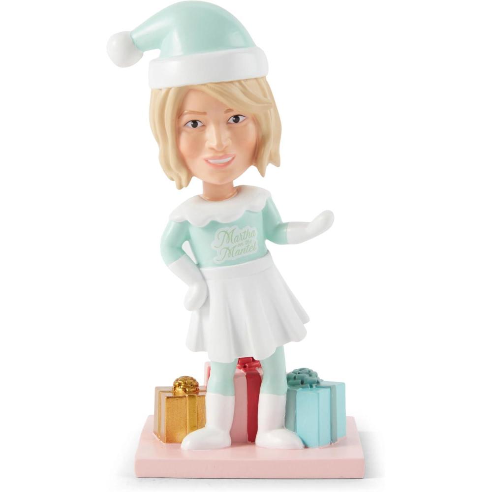 imageMartha Stewart Funny Bobbleheads  Martha on The Mantel Santa Bobblehead Christmas Bobble Heads Bobble Head Figures Holiday Collectible Dcor Secret Santa Collectible Stocking Stuffer GiftGreen