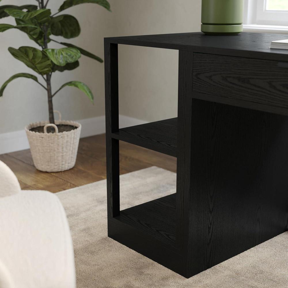 imageMartha Stewart Kayden Home Office Modular 2Tier Bookshelf with Open Storage and 2 Shelves in BlackBlack