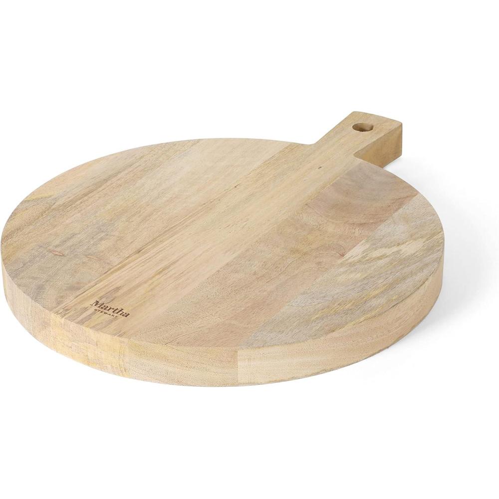 imageMartha Stewart Kindale 18quot x 14quot Cutting Charcuterie Board  Round  Mango Wood18L x 14W