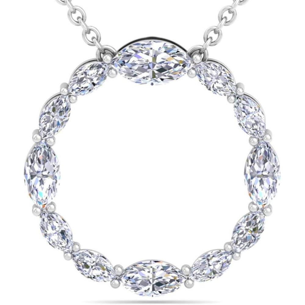 imageMartha Stewart Lab Grown Diamond Marquise Circle Necklace In 14 Karat Gold Lab Grown Diamond Necklace For Womenwhitegold