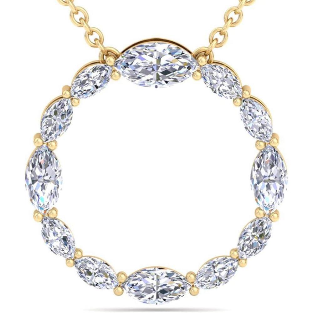 imageMartha Stewart Lab Grown Diamond Marquise Circle Necklace In 14 Karat Gold Lab Grown Diamond Necklace For Womenyellowgold