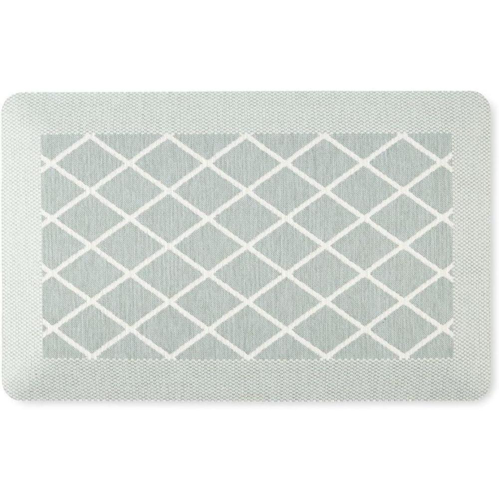 imageMartha Stewart Miles Modern Diamond AntiFatigue AirInfused Kitchen Mat Mint Green 196quotx32quotMint Green