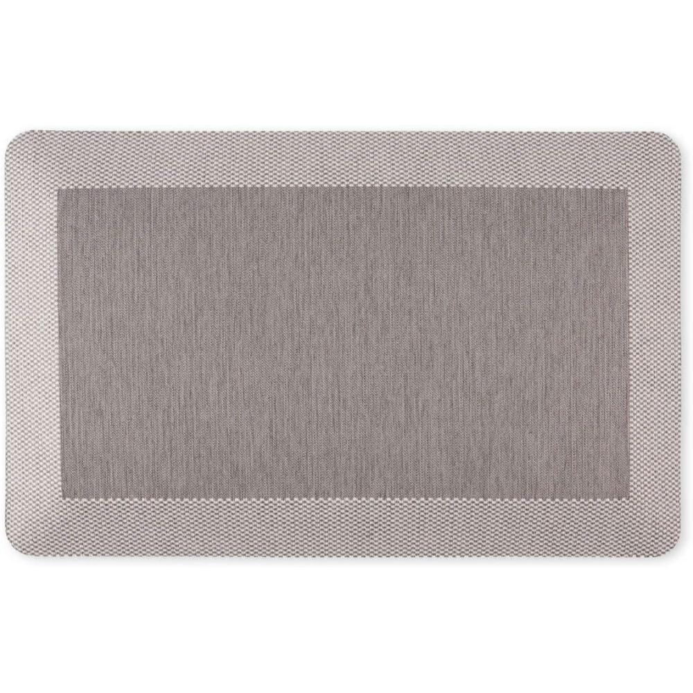 imageMartha Stewart Mira Modern Heathered AntiFatigue AirInfused Kitchen Mat Grey 196quotx32quotGrey