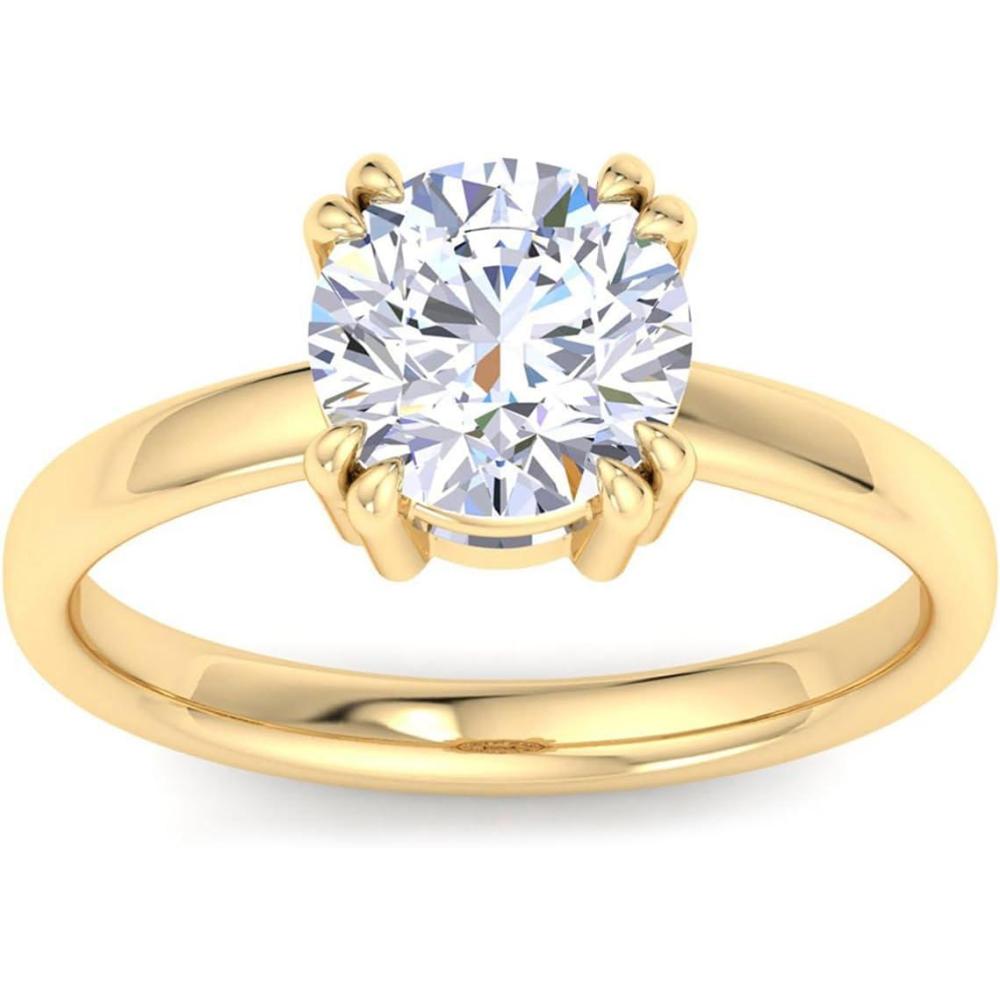imageMartha Stewart Round Shape Lab Grown Diamond Solitaire Ring Diamond Engagement Ring in 14 Karat Gold For Womenyellowgold
