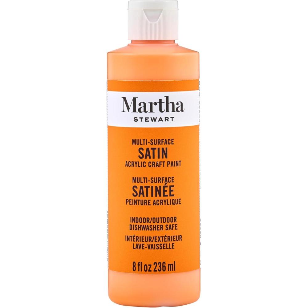 imageMartha Stewart Satin Acrylic Craft Paint Wild Salmon 8 ozOrange Floatie