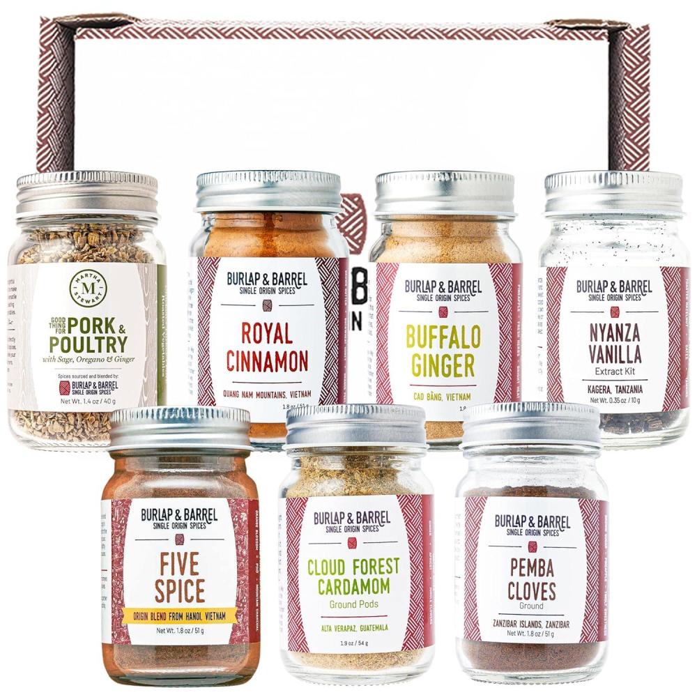 imageMartha Stewart Seafood ampamp Chicken Seasoning  Bright Zesty ampamp Irresistible Handcrafted Blend of SingleOrigin Spices from Burlap ampamp Barrel  Fish Shellfish ampamp Poultry  Gift for Cooks  23 oz Glass Jar7Spice Baking Set