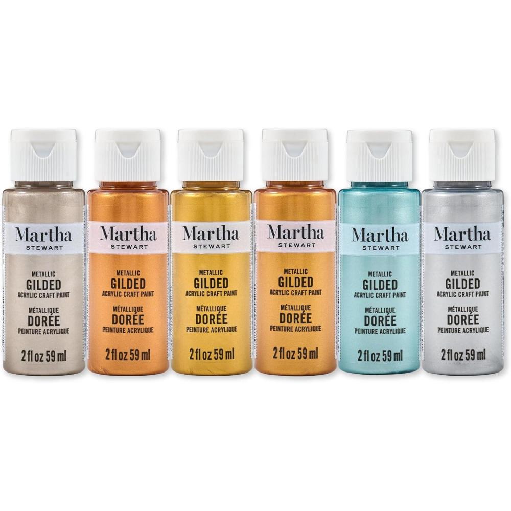 imageMartha Stewart Specialty Gilded Metallic Paint Set 6 Pc