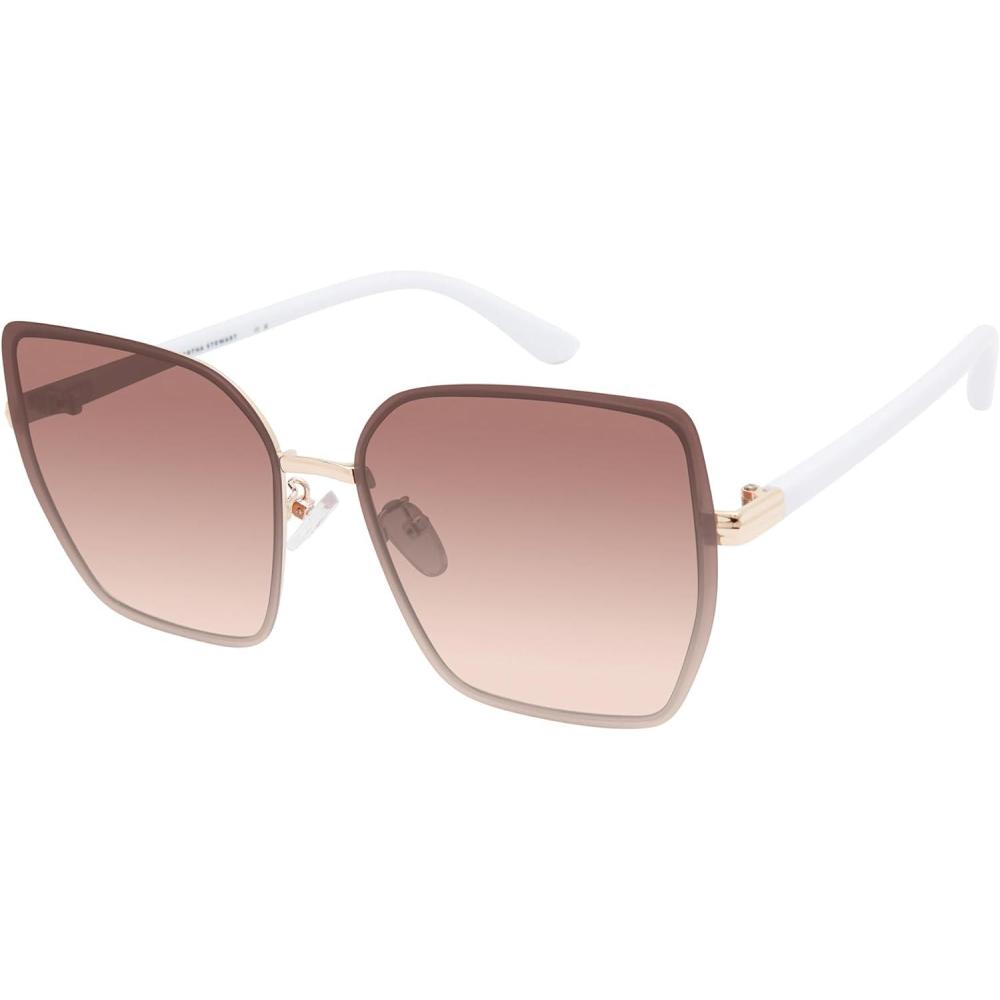 imageMartha Stewart Women Cat Eye SunglassesRose Gold  White