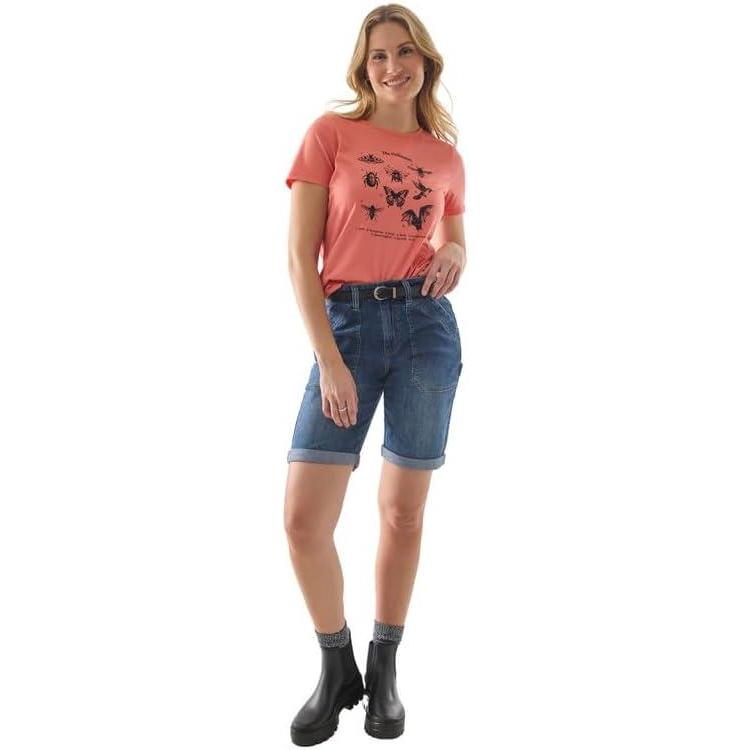 imageMartha Stewart Womens High Waisted Jean Shorts  Stretchy Denim Jorts Casual Summer Clothing Classic Everyday WearVintage Wash