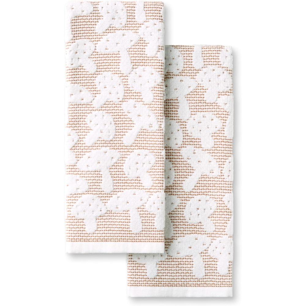 imageMartha Stewart Woodland Harvest Jacquard Mushrooms Kitchen Towel 2Pack Set 100 Cotton with Absorbent Honeycomb Texture Decorative Kitchen Towels Brown 16quotX28quotBrown