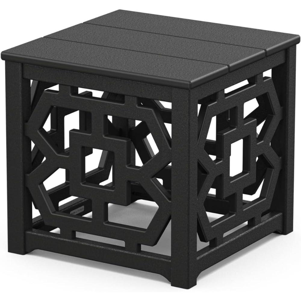 imageMartha Stewart by POLYWOOD Chinoiserie Accent Table in BlackBlack
