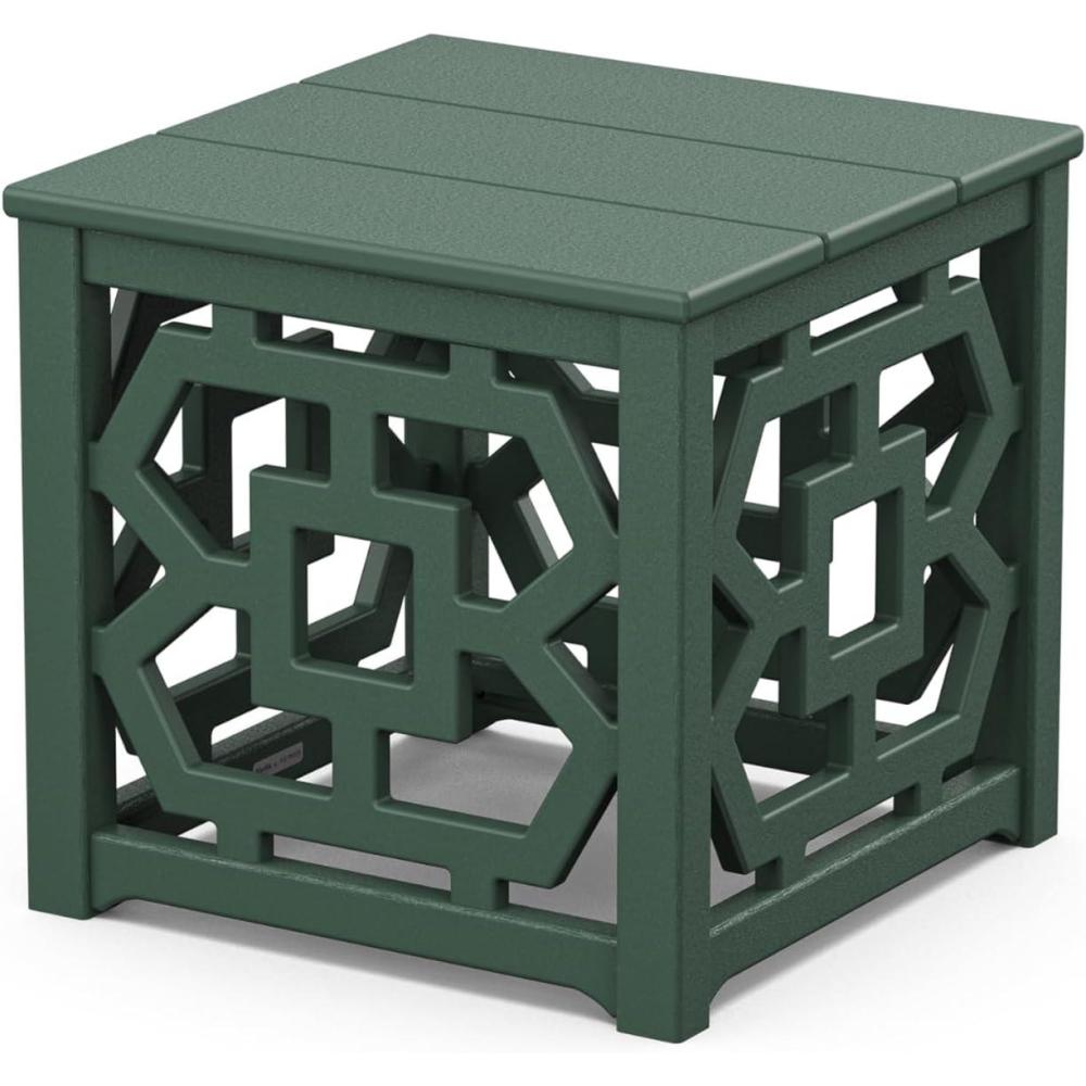imageMartha Stewart by POLYWOOD Chinoiserie Accent Table in BlackGreen