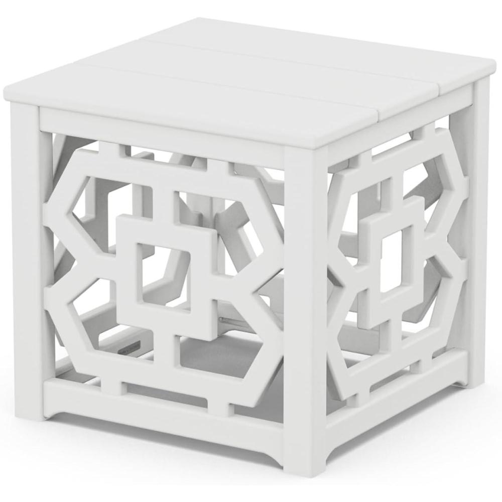 imageMartha Stewart by POLYWOOD Chinoiserie Accent Table in BlackWhite