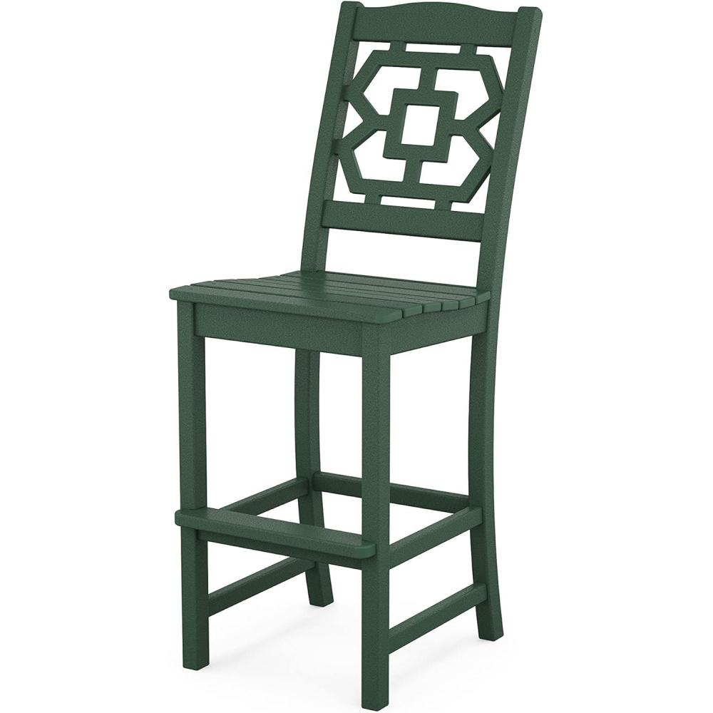imageMartha Stewart by POLYWOOD Chinoiserie Bar Side Chair in GreenGreen
