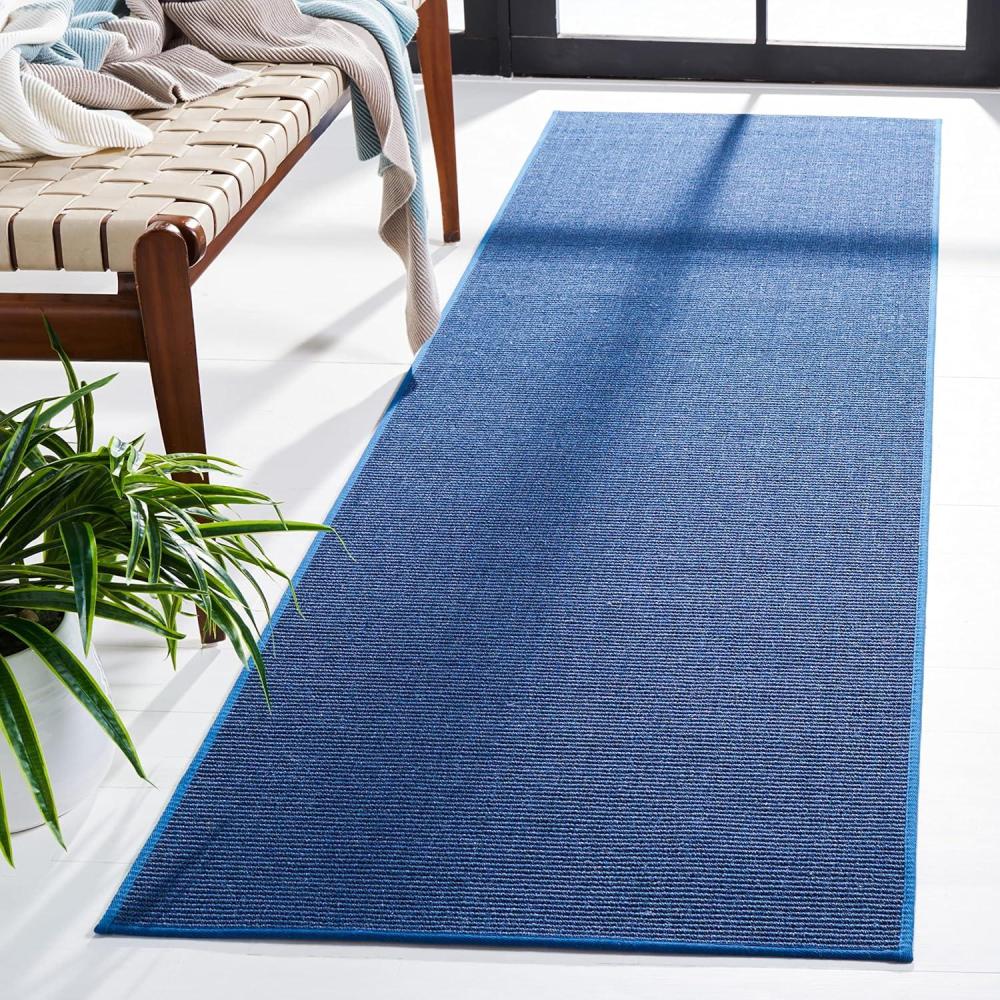 imageMartha Stewart x SAFAVIEH Area Rug Collection  23quot x 8 Runner Red Sisal ampamp Jute Farmhouse Style Ideal for Living Room Bedroom Foyer Hallway MSR9501QBlue