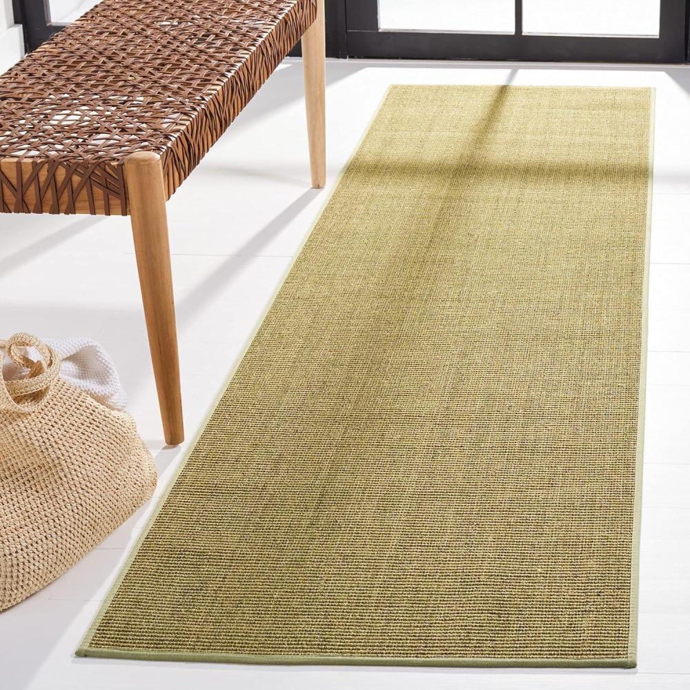imageMartha Stewart x SAFAVIEH Area Rug Collection  23quot x 8 Runner Red Sisal ampamp Jute Farmhouse Style Ideal for Living Room Bedroom Foyer Hallway MSR9501QGreen
