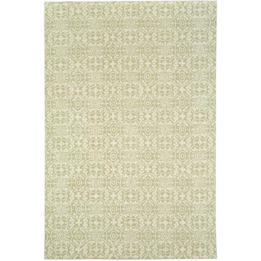 imageMartha Stewart x SAFAVIEH Area Rug Collection 79quot x 99quot Aloe Green HandHooked Cotton Ideal for Living Room Bedroom Dining Space MSR1214BLinen