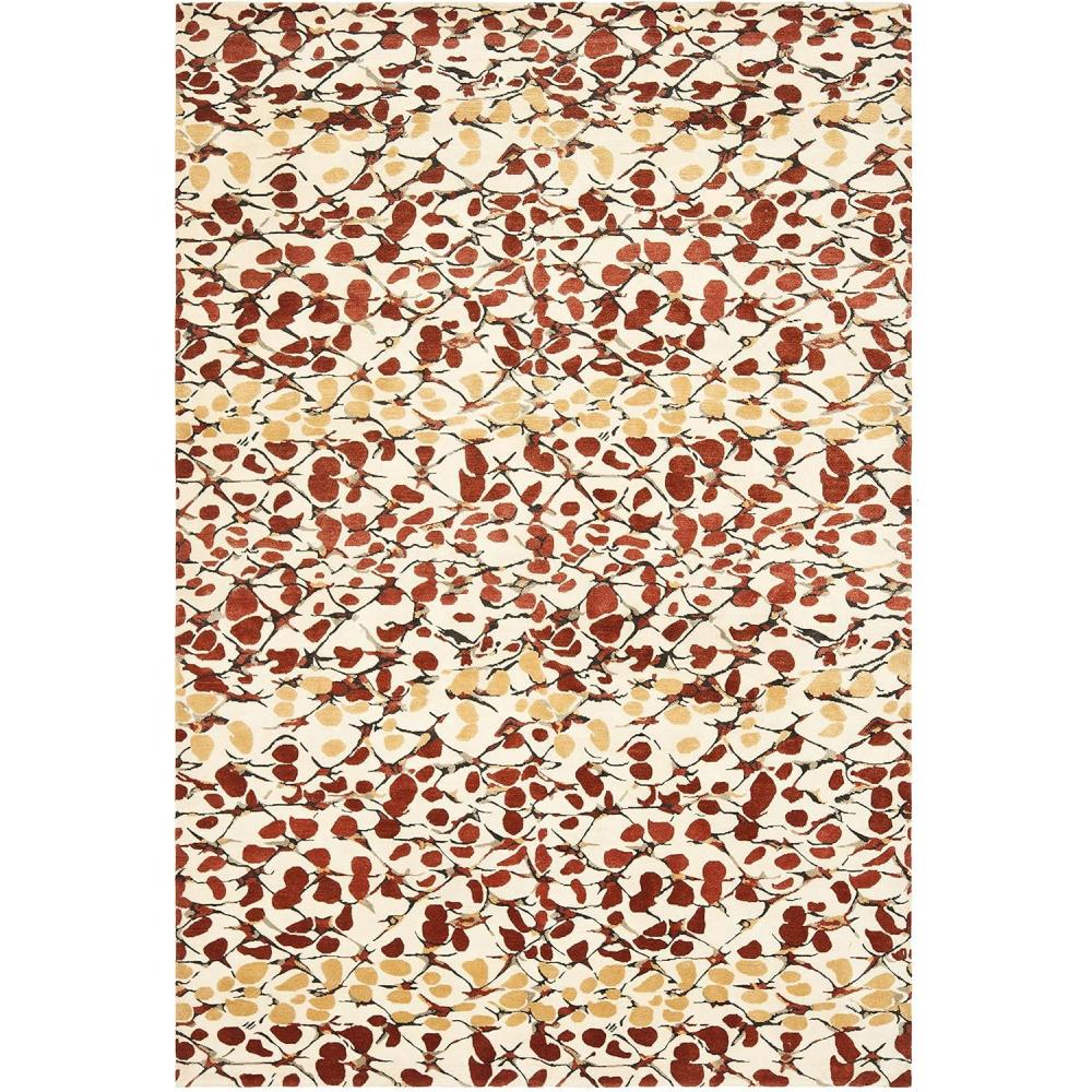 imageMartha Stewart x SAFAVIEH Area Rug Collection  8 x 10 Bard Red HandKnotted Silk ampamp Wool Ideal for Living Room Bedroom Office Dining Space MSR8641BBard Red