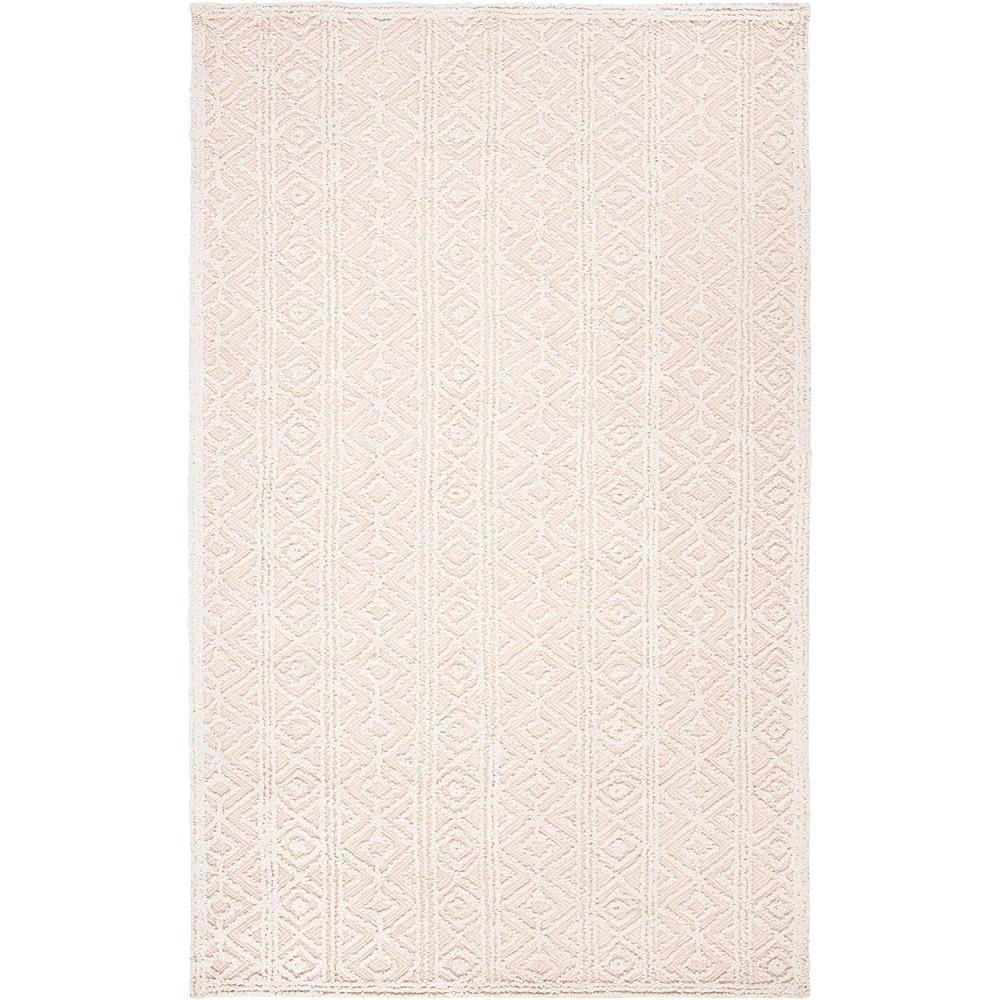 imageMartha Stewart x SAFAVIEH Area Rug Collection  8 x 10 Beige ampamp Pink Handmade Wool Ideal for Living Room Bedroom Office Dining Space MSR3514B