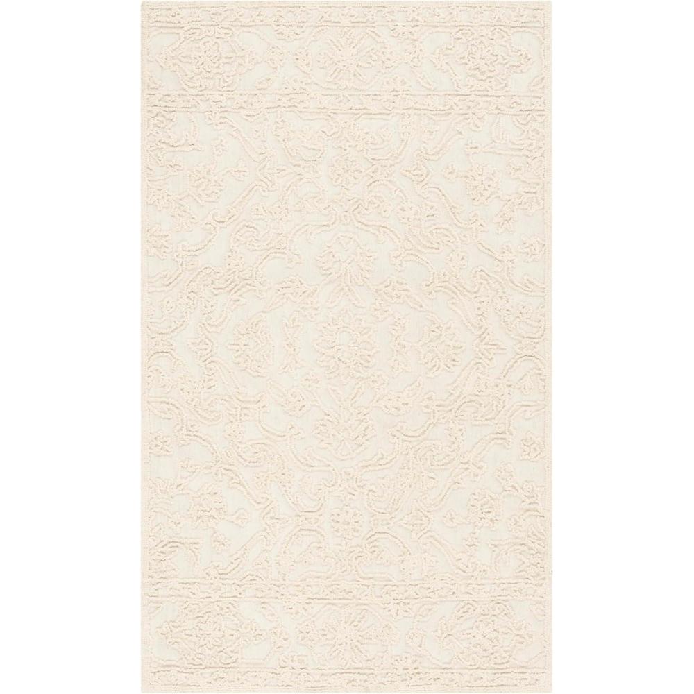 imageMartha Stewart x SAFAVIEH Area Rug Collection  8 x 10 Ivory Handmade Wool Ideal for Living Room Bedroom Office Dining Space MSR3512CIvory