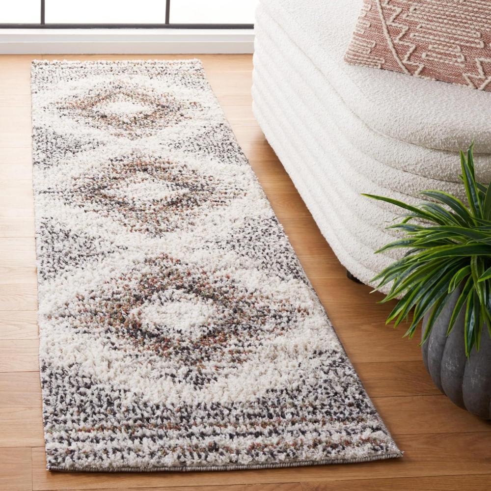 imageMartha Stewart x SAFAVIEH Area Rug Collection  8 x 10 Ivory ampamp Grey Handmade Wool Ideal for Living Room Bedroom Office Dining Space MSR3528FBlackRust