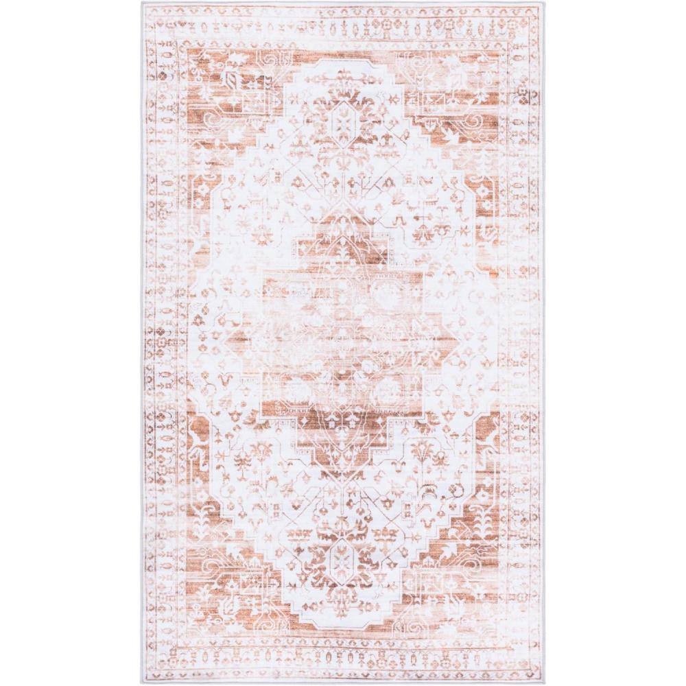 imageMartha Stewart x SAFAVIEH Machine Washable Area Rug Collection 5 x 8 Beige ampamp Gold Slip Resistant ampamp Easy Cleaning Ideal for Ideal for Living Room Bedroom Dining Space MSRW127BBeigeGold