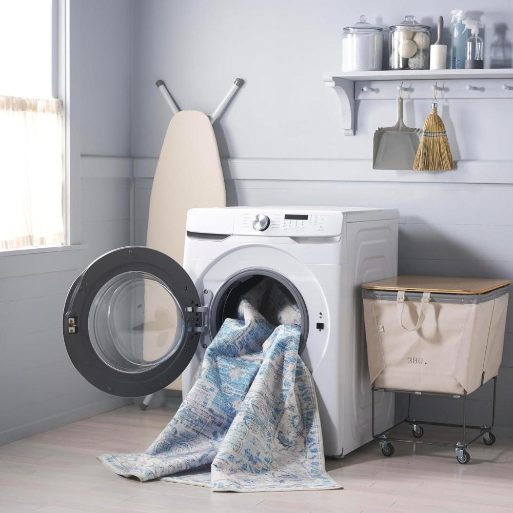 imageMartha Stewart x SAFAVIEH Machine Washable Area Rug Collection 5 x 8 Rust ampamp Blue Slip Resistant ampamp Easy Cleaning Ideal for Ideal for Living Room Bedroom Dining Space MSRW113QGreyTurquoise