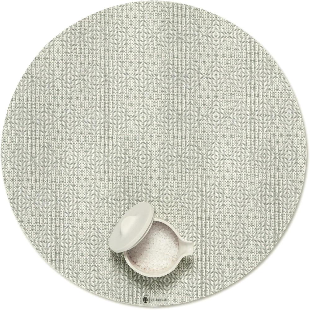 imageMartha by Martha Stewart  Chilewich Boxwood Placemats in Wheat  Set of 4  Easy Care Woven Tabletop Textiles  IndoorOutdoor  15quot RoundAbalone