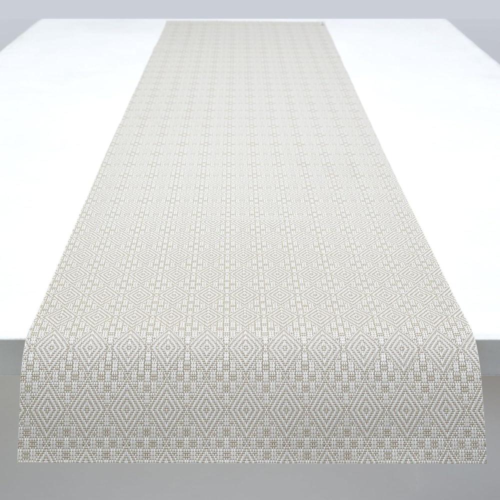 imageMartha by Martha Stewart Chilewich Boxwood Table Runner in Sea Easy Care Woven Textile IndoorOutdoor StainFade Resistant 14quot x 72quotFlax