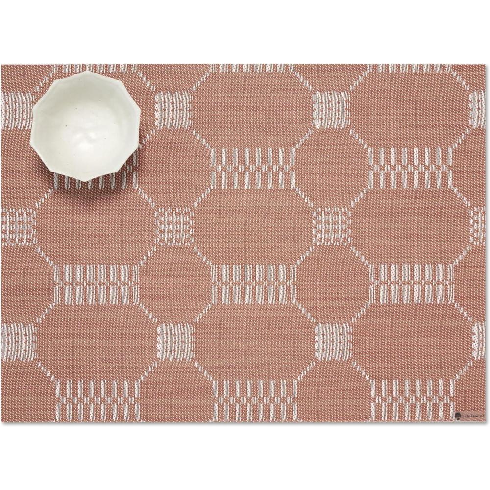 imageMartha by Martha Stewart Chilewich Coverlet Placemats in Flax Set of 4 Easy Care Woven Tabletop Textiles IndoorOutdoor 185quot x 135quot RectangleBurnt Coral