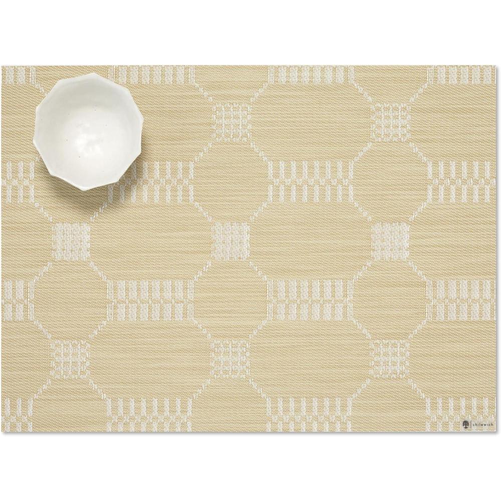 imageMartha by Martha Stewart Chilewich Coverlet Placemats in Flax Set of 4 Easy Care Woven Tabletop Textiles IndoorOutdoor 185quot x 135quot RectangleWheat